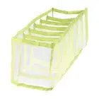 Underwear Drawer Organizer, 7 Grids Foldable Sock Underpants Organizer, Green