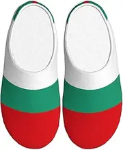 [EdWal] Bulgarian Flag print Winter Warm Slippers Indoor Anti-skid Plush Slippers Relaxing at Home for Women Men