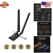 Ultra-Low Latency WiFi 6E PCIe Adapter - 5400 Mbps with Dual High-Gain Antennas