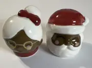 New 2024 MINI Black Mr. And Mrs. Claus SALT AND PEPPER SHAKER SET