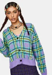 [The Ragged Priest] Goof Fuzzy Plaid Cardigan