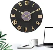 Outdoor Clock for Patio, Large Rustic Disk-Style Waterproof Clock, Battery-Operated Decorative Timer, Timekeeping Device, Modern Timer for Garden Patio Pool