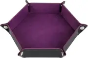 DND Dice Tray Hexagon Portable Folding Dice Rolling Tray for Dungeons and Dragon