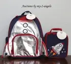 Pottery Barn Kid CLASSIC CRITTER ROCKET Small Backpack Lunch Bag space astronaut