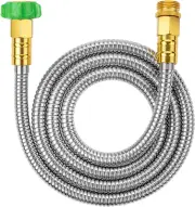 Stainless Steel Hose - 6 Feet, No Kink, Short, Metal Garden Hose