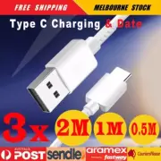 USB to Type C Charger Cable Fast Charging Lead Data Cord for Samsung 2M 1M 0.5M