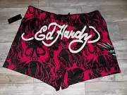 Ed Hardy Christian Audigier Mesh Mens Shorts XL NWT Pink Dragon Panther Tattoo