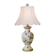 Beautiful Chinese Floral Bird Motif Porcelain Vase Table Lamp 16"