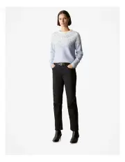 [Trenery] Modern Sateen Straight Leg Jean in Black