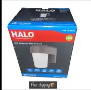 Halo Bronze Dusk to Dawn LED Outdoor Wall Sconce Security