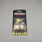 Master Lock Key Mini Luggage Padlock 2/Pack (120T) Brand New Sealed Package