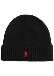 Polo Ralph Lauren Logo-embroidered Wool Beanie - Black ONE SIZE