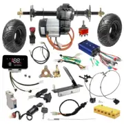 1500W 72V Electric Differential Motor 760mm Rear Axle Wheels Kit Quad Go Kart