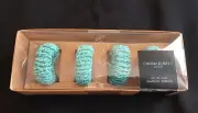 Turquoise Blue Beaded Napkin Rings ~ NEW Cynthia Rowley Set of 4