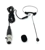 Black Single Earhook Headset Mic Headworn Microphone for VocoPro UDH Wireless