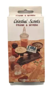 Vtg. Pier 1 Imports ~ CELESTIAL SCENTS ~ Frank & Myrrh ~ 20 incense cones