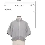 全新 吊牌在 日本SACAI SPONGE SWEAT BLOUSON 灰色*1 外套