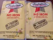 Vintage Meadowbrook Luxury Percale 4 Pillowcases No Iron Yellow Floral NOS 42x36