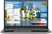 SGIN 17.3 Inch Laptop Computer, Windows 11 Laptops with 4GB DDR3 128GB SSD, Celeron I3 Processor, 60800mWh Battery, FHD IPS Display, HDMI, Numpad, 5G WiFi, BT4.2, Type-C, for Business and Students