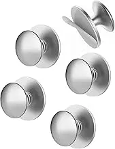 MeBantoo 5 Pack Silver Self-Adhesive Cabinet Knobs, Self-Stick Hardware Kitchen Cabinet Handles, No-Punch Peel and Stick Drawer Knobs for Refrigerators, Dressers, Windows, Closets