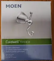 Moen Robe Hook Caldwell Double Robe Hook Chrome Brand Y3103CH