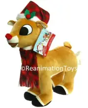 Gemmy Rudolph the Red Nosed Reindeer Holiday Door Greeter Plush 24" Decor New