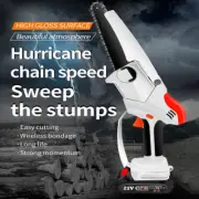 6" Mini Chainsaw Cordless Battery Powered 21V Super Saw Electric ChainSaw New