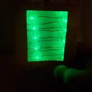 Spooky Village LED String Lights Spooky Hands Green Black Wire Battery