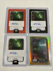 2023 Star Wars Flagship Ming Qiu As Minas Velti #d 5 Card Lot 3 Autos & 2 Foils
