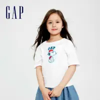 在飛比找蝦皮商城優惠-Gap 女童裝 Gap x Snoopy史努比聯名 純棉T恤