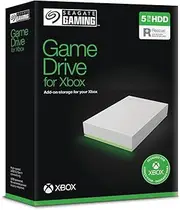 Seagate Game Drive for Xbox, 5TB, External Hard Drive Portable, USB 3.2 Gen 1, White with Built-in Green LED bar, Xbox Certified, 2 Year Rescue Services (STKX5000100)