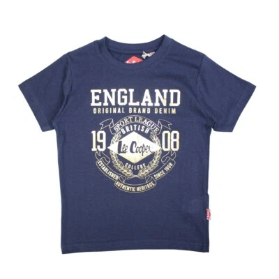 Shirt Boy Sleeves Courtes. Blue Color Marine. Lee Cooper2, 4-14 Years