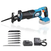 20V Reciprocating Saw zall saw cut-off tool with 2.5A Charger,LED working lig...