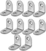 VILLFUL 10pcs 90 Angle Bracket Silver L Shape Angle Bracket Children Foot Stool Black Serving Dishes Glass Nut Tray with Lid Paper Lamp Shade Replacement Corner Bracket Lengthen