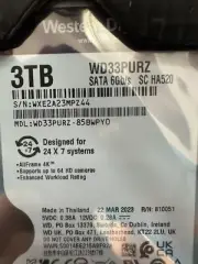 Western Digital 3TB WD Purple Surveillance Internal Hard Drive HDD - SATA 6 Gb/s