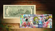 PHELPS 2016 RIO OLYMPICS USA SWIMMING Rency Banksy Art AUTHENTIC U.S. $2 Bill