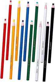 TOYANDONA 12 Pack of Drawing Crayons Peel-off Wax Markers Non-cutting Pencils Markers for Coloring White Pencils Art Craft Tools