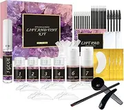 Lash Lift And Tint Kit - Eyelash Perm Kit, Eyelash Eyebrow Tint 2 In 1 Set - Semi-Permanent Eyelash Tint Kit Quick Lifting Tinting For Salon Home DI Y Lash Lift Kit