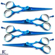 Hair Dressing Trimming Salon Shears Barber Hair Cutting Scissors Blue Color CE