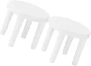 GAROZATION Versatile Boys and Girls' Footstool 2pcs Bathroom Step Stool for Boys and Girls Easy Wash Store