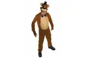 Five Nights At Freddys Boys Costume (Brown/Cream) (5-6 Years)