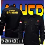 KEMEJA BRIMOB CORPS 襯衫 BRIMOB CORPS 襯衫 BRIMOB CORPS 制服帽簷軍團工作