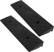 2pcs Heavy Duty Driveway Ramps Universal Wheelchair Scooter Access Ramp Easy Install Plastic Versatile Threshold Sidewalk