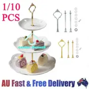 Crown 3 Tier Cake Cupcake Plate Stand Handle Hardware Fitting Holder Decor AU