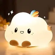 Coniengk Kids Night Lights for Room, USB Rechargeable Night Light with 7 LED Colors Changing, Portable Silicone Baby Night Lamp, Birthday Gifts for Girls, Boys, Teens, Children(Rainbow Clouds)