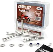 Motorcycle Bolt Engine Screw Kits Set Fit for XR75 1973-1978, 67 PCS Stainless Steel Accessories Phillips Countersunk Sock Head Bolt Washer Nut Fastener