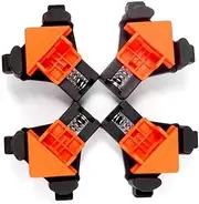 Corner Clamps, 4 Pieces Right Angle Fixing Clamps, Multifunctional Woodworking Right Angle Clamps, Adjustable Swing Angle Clamps, Corner Clamps For Welding, Woodworking, Drilling, Cabinet Making