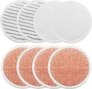Mop Pads Replacement Set for Bissell Spinwave 2039A & 2124, 8 Pack: 4 Heavy Scrub Pads, 2 Soft Pads, 2 Scrubby Pads