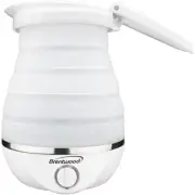 BRENTWOOD KT-1508W .85-Qt. Dual-Voltage Collapsible Travel Kettle (White)