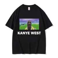 在飛比找蝦皮購物優惠-說唱歌手 Kanye West Meme 圖案 T 恤男士幽
